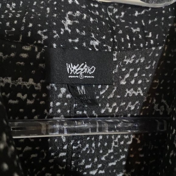 Mossimo Sleeveless Blouse M Black White Abstract Print Cowl Drape Neckline - Picture 4 of 9